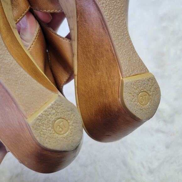 Pikolinos Wedge Sandals Crema Slingback 6.5/7 - Picture 8 of 10